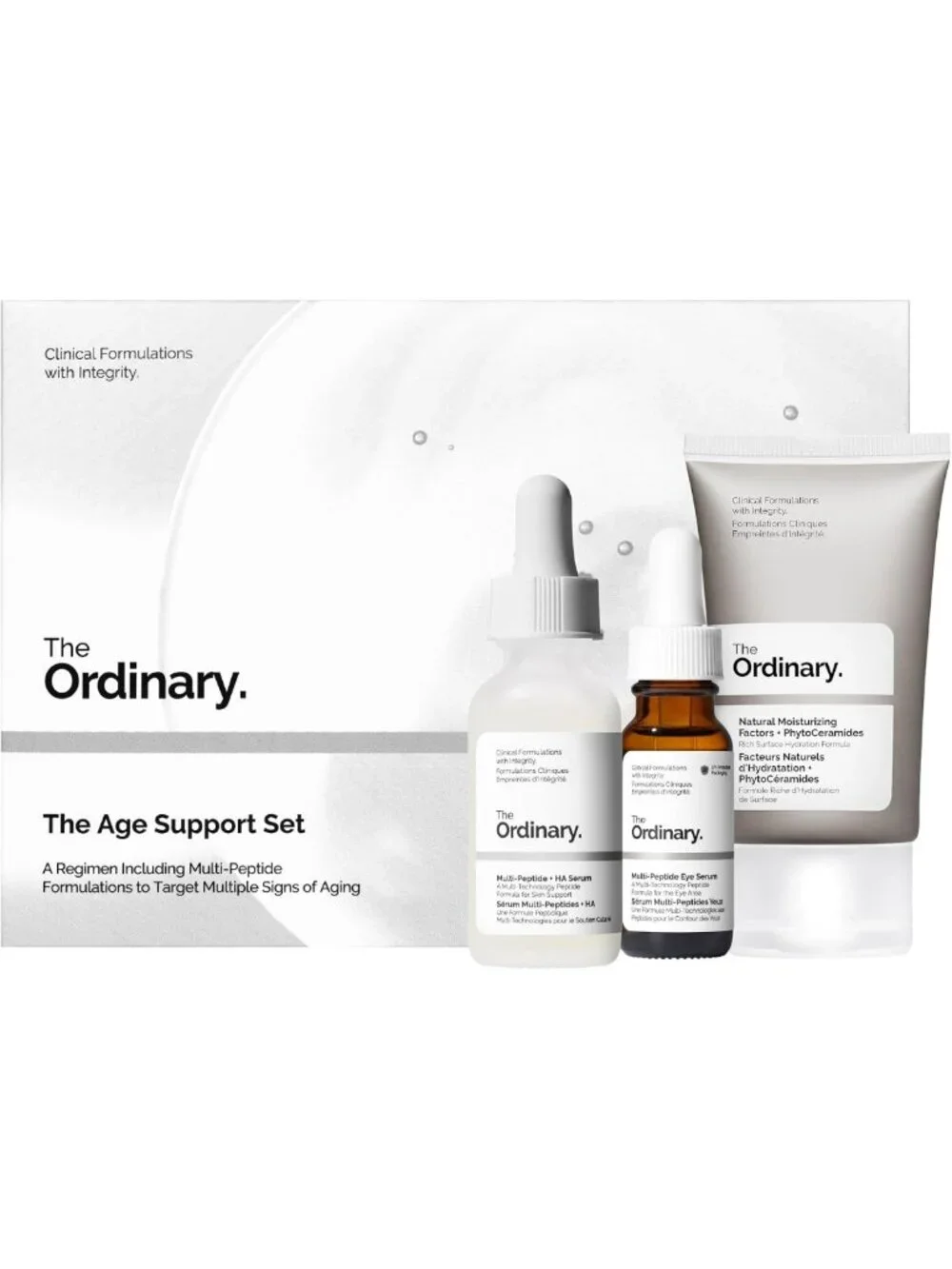 3-Step Anti-Aging Skincare Set with Multi-Peptides, Eye Serum & Moisturizer
